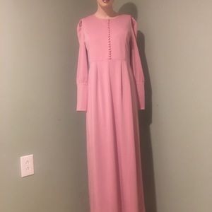 Pink modest dress long sleeve